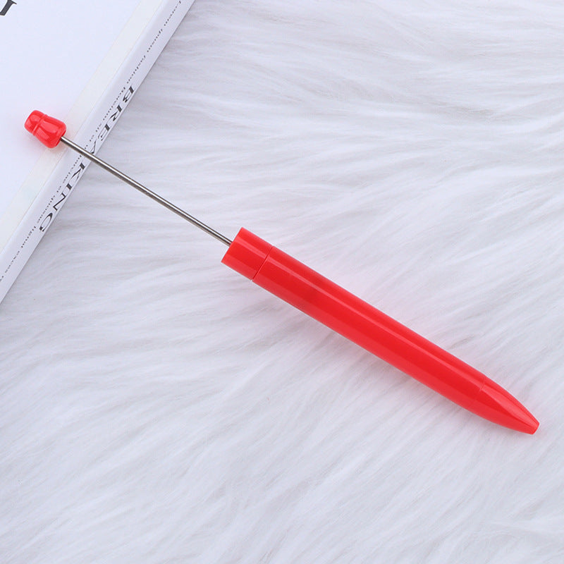 Wholesale 5pcs Beadable Pens Simple Plastic DIY Pen Office Supplies